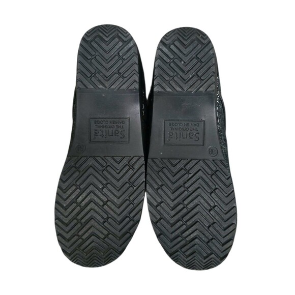 Sanita Clog Shoes Womens Size EU 38 US Size 7 - 7.5 Black Silver Suede - Picture 8 of 9